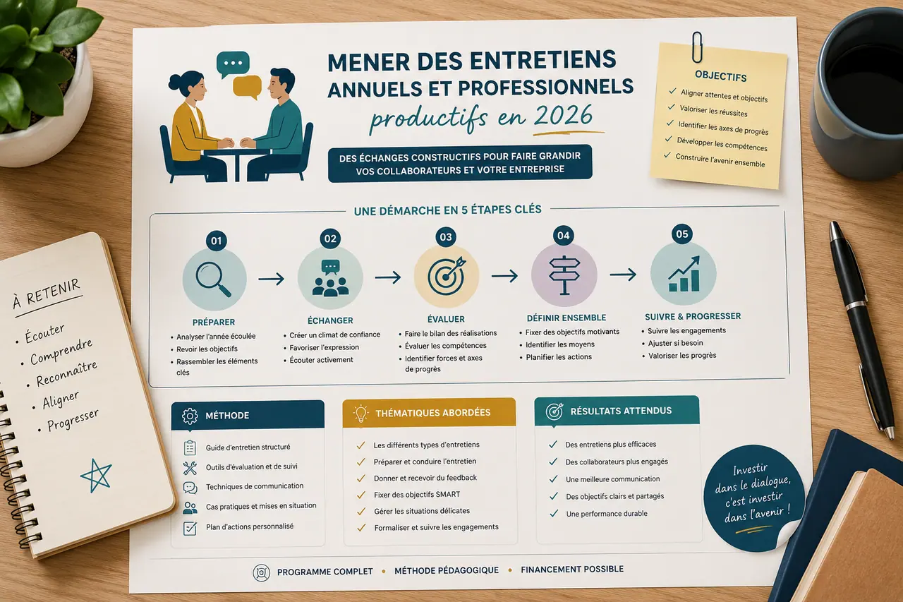 Formation Mener des entretiens annuels et professionnels productifs — PraXis Développement