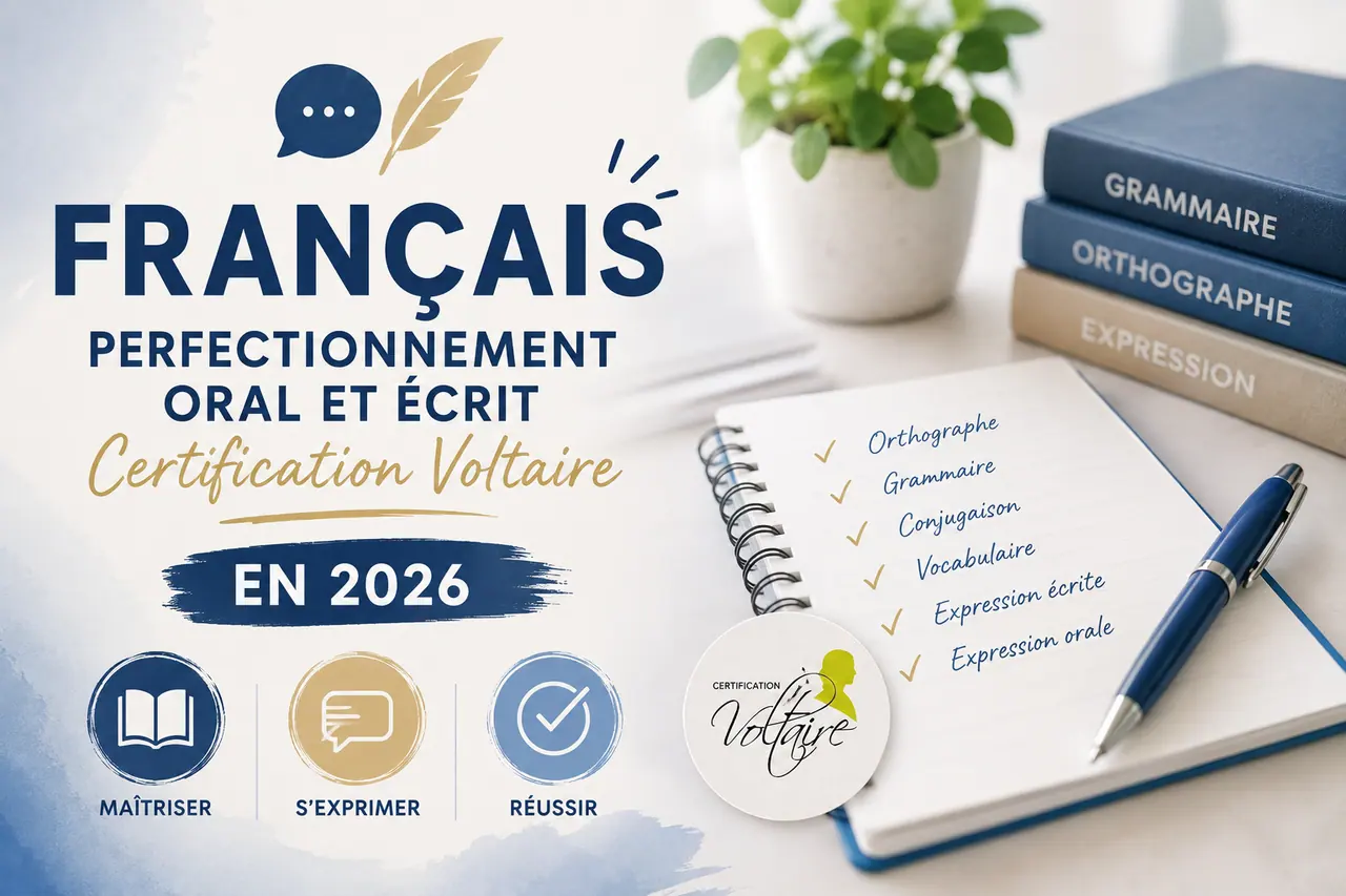 Formation Français — perfectionnement oral et écrit (certification Voltaire) — PraXis Développement