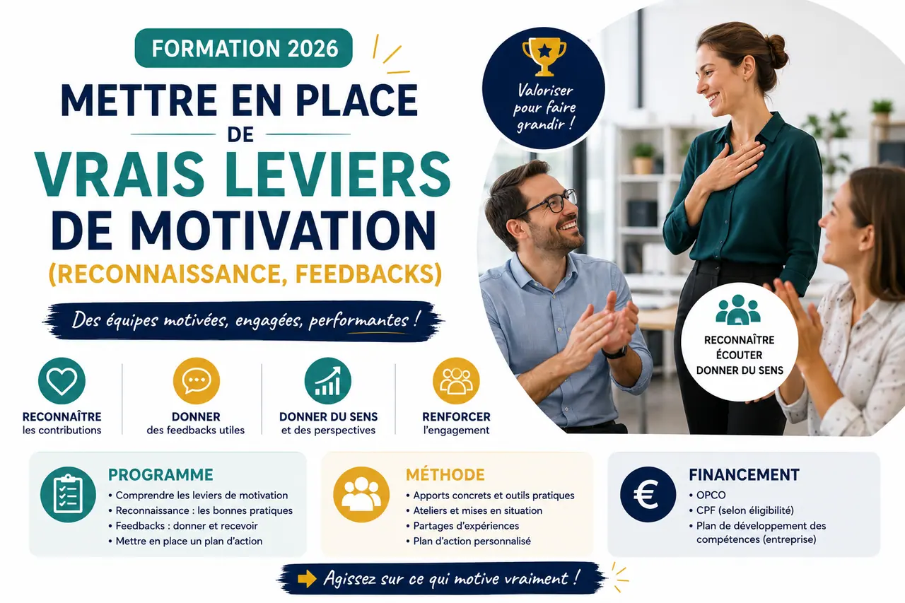 Formation Mettre en place de vrais leviers de motivation (reconnaissance, feedbacks) — PraXis Développement